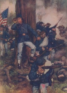 So you guys get to defend yourselves with weapons and I have this bugle? Am I supposed to Yankee doodle dandy  them to death?