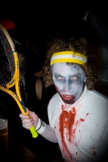 Boy tennis is fun but it makes me sweaty